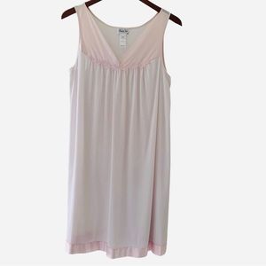Vintage Vanity Fair Pink Satin Trim Nightgown Size  M